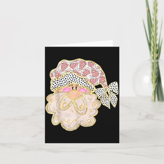 Funny Santa Claus Crochet Xmas Pajamas Holiday Chr Kaart (Voorkant)