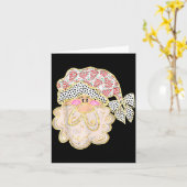 Funny Santa Claus Crochet Xmas Pajamas Holiday Chr Kaart (Gele Bloem)