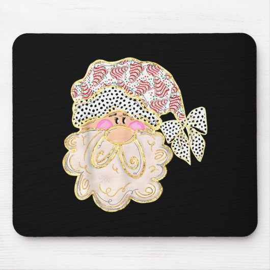 Funny Santa Claus Crochet Xmas Pajamas Holiday Chr Muismat (Voorkant)