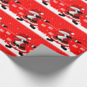 Funny Santa Claus Dabbing Cadeaupapier (Hoek)