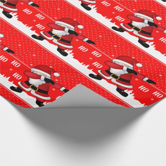 Funny Santa Claus Dabbing Cadeaupapier (Hoek)