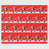 Funny Santa Claus Dabbing Cadeaupapier (Vlak)