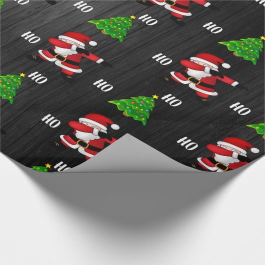 Funny Santa Claus Dabbing Cadeaupapier (Hoek)