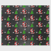 Funny Santa Claus Dabbing Cadeaupapier (Vlak)