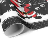 Funny Santa Claus Dabbing Cadeaupapier (Rol Hoek)