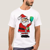 Funny Santa Claus die met Pickleball Kerstmis spee T-shirt (Voorkant)