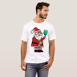 Funny Santa Claus die met Pickleball Kerstmis spee T-shirt