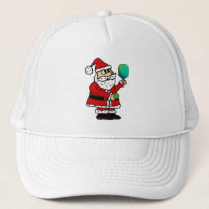 Funny Santa Claus die met Pickleball Kerstmis spee Trucker Pet