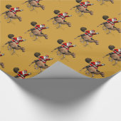 Funny Santa Claus die op Camel ruikt Cadeaupapier (Hoek)