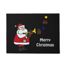 Funny Santa Claus die Trumpet speelt
