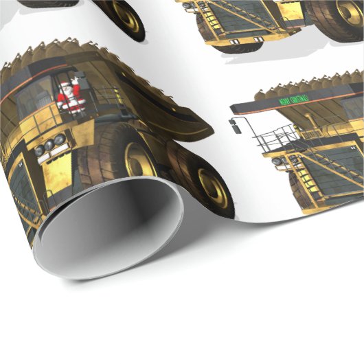 Funny Santa Claus Dump Truck Driver Cadeaupapier (Rol Hoek)