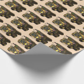 Funny Santa Claus Dump Truck Operator Cadeaupapier (Hoek)