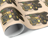 Funny Santa Claus Dump Truck Operator Cadeaupapier (Rol Hoek)