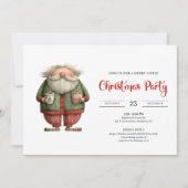Funny Santa Claus Editable Office Celebration  Kaart (Voorkant)