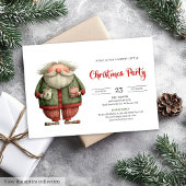 Funny Santa Claus Editable Office Celebration  Kaart