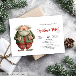Funny Santa Claus Editable Office Celebration  Kaart