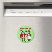 Funny Santa Claus en Mrs. Kerstmis Magneet (Insitu (Vaatwasser))