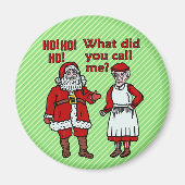 Funny Santa Claus en Mrs. Kerstmis Magneet (Voorkant)