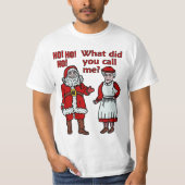 Funny Santa Claus en Mrs. Kerstmis T-shirt (Voorkant)