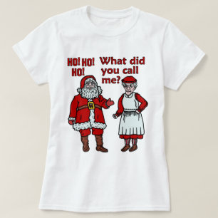 Funny Santa Claus en Mrs. Kerstmis T-shirt
