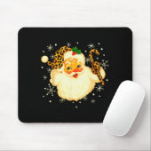 Funny Santa Claus Face Christmas Xmas Leopard Sant Muismat (Met muis)
