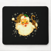 Funny Santa Claus Face Christmas Xmas Leopard Sant Muismat (Voorkant)