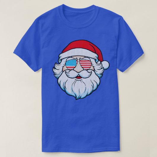 Funny Santa Claus Face Sunbril met Pet Beard C T-shirt (Design voorkant)