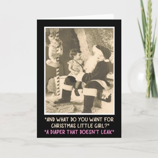 Funny Santa Claus Feestdagen Kaart (Voorkant)