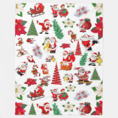 Funny Santa Claus Fleece Deken (Voorkant)