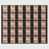 Funny Santa Claus Gezocht Poster Cadeaupapier (Vlak)