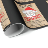 Funny Santa Claus Gezocht Poster Cadeaupapier (Rol Hoek)