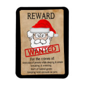 Funny Santa Claus Gezocht Poster Magneet (Verticaal)