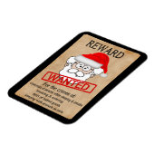 Funny Santa Claus Gezocht Poster Magneet (Linkerzijde)