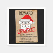 Funny Santa Claus Gezocht Poster Servet (Voorkant)