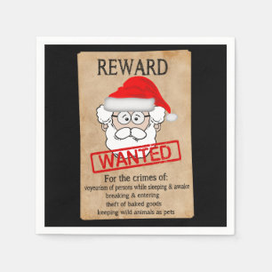 Funny Santa Claus Gezocht Poster Servet