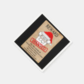 Funny Santa Claus Gezocht Poster Servet (Hoek)