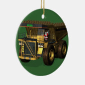 Funny Santa Claus Giant Dump Truck Keramisch Ornament (Rechts)