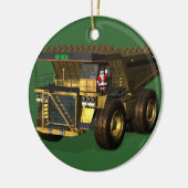 Funny Santa Claus Giant Dump Truck Keramisch Ornament (Links)