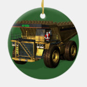 Funny Santa Claus Giant Dump Truck Keramisch Ornament (Achterkant)