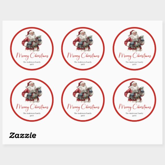 Funny Santa Claus Gift Label for Christmas Party (Vel)