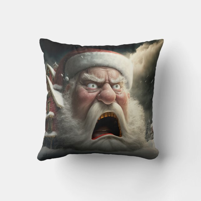 FUNNY SANTA CLAUS gooit kussen (Achterkant)