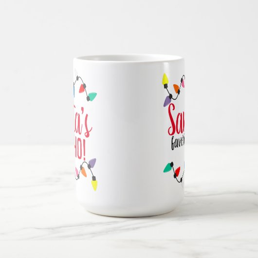 Funny Santa Claus Helper Xmas String Lights Koffiemok (Center)