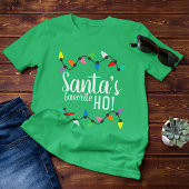 Funny Santa Claus Helper Xmas String Lights Tri-Blend Shirt