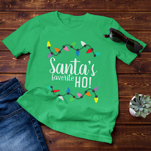 Funny Santa Claus Helper Xmas String Lights Tri-Blend Shirt