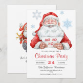 Funny Santa Claus Ho Ho Holiday Kerstfeest Kaart (Voorkant / Achterkant)