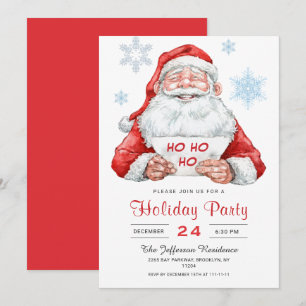 Funny Santa Claus Ho Ho Holiday Kerstfeest Kaart