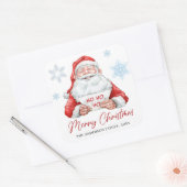 Funny Santa Claus Ho Ho Holiday Kerstfeest Vierkante Sticker (Envelop)
