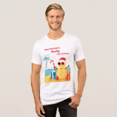 Funny Santa Claus Holiday Kerstmis Snowman Tri-Blend Shirt (Voorkant volledig)