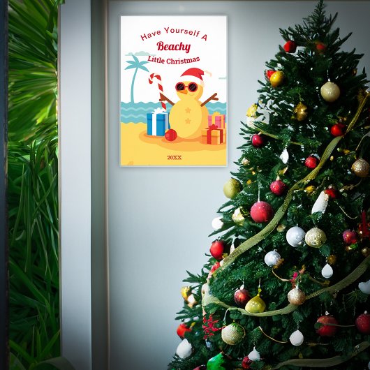 Funny Santa Claus Holiday Nieuwjaar Poster