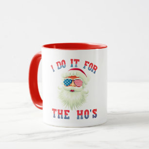Funny Santa Claus - ik doe het voor de HO's Mok
